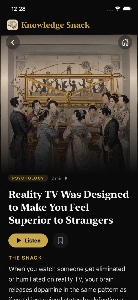 Knowledge Snack app screenshot